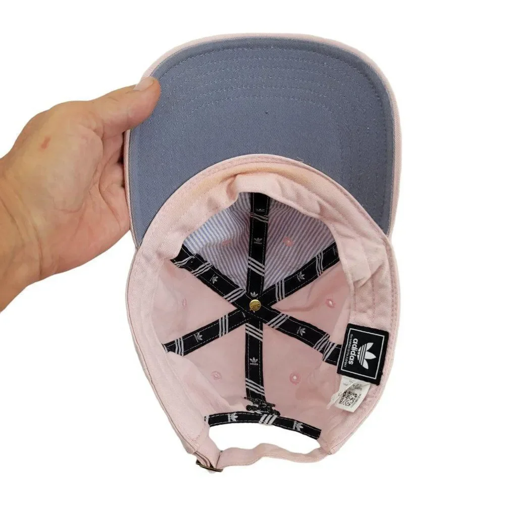 Women's Adidas Baseball Cap Activewear Hat Pastel Pink Trefoil‎ Logo Adjustable
